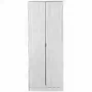 Diamond 2 Door Double Wardrobe In White,Pink,Blue,Grey Or Bardolino